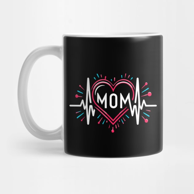 Chic heart-themed Mom by Teeport